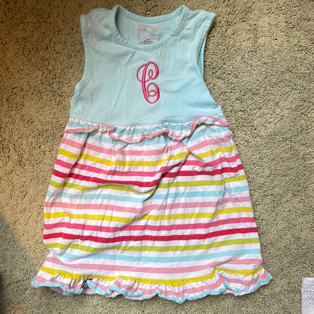 Southern tots 3T play dress monogrammed “c”